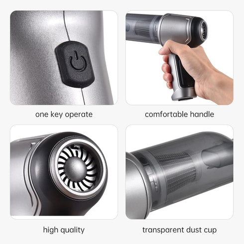 Handheld Car Vacuum Cleaner, 19000Pa Cordless Mini Air Duster & Hand Pump, 3 in 1 Portable Vacuum Cleaner for Car,