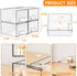 Yieach 4.4" Closet,Medicine Bottles,Pacifier,4 Tall Small Clear Acrylic Stackable Storage Drawers for Vanity,Under