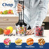 COMFEE' Immersion Hand Blender – Brushed Stainless Steel, 500 Watts, with Beaker, Chopper, Whisk for Smoothies and