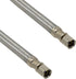Braided Stainless Steel Ice Maker Water Supply Hose, 15 Ft, Universal 1/4" Connectors by Kelaro