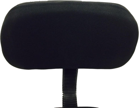 Hodedah Adjustable Height Armless Task Chair, Low-Back Swiveling with Padded Back and Seat in Black