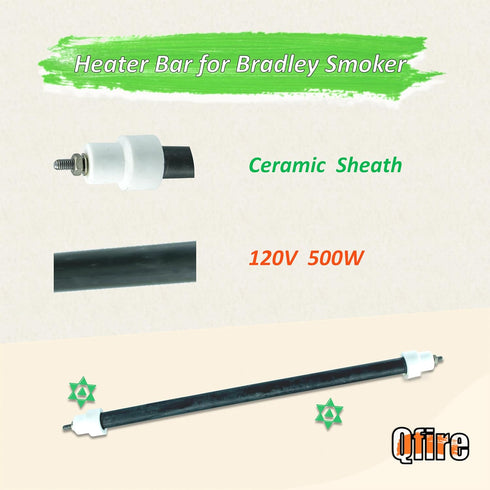 BS611 BTDS76P 4-Rack 120v BTDS108P 6-Rack Heating Element Compatible with Bradley Smoker / Outdoor Electric