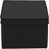 Household Essentials Large Fabric Storage Box with Lid, Black, Set of 2.