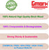 Gmark 5.5" Wood Coffee Stirrers - 1000 ct Natural Birch Wood Beverage Stirrers, Round End (length 140mm, width 6mm)