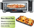 SP101 Fryer Oven Liners, 4 Pack Black 12"x12" Heat Resistant, Non-Stick Baking Mats Compatible with Ninja Foodi Air,