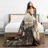 HSYOYO 80"x60" Train Travelling Throw Blanket Fluffy Fleece Blankets Vintage Lightweight Travel Blanket Indoor Outdoor