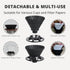 Collapsible Coffee Dripper, Silicone Reusable Pour Over Coffee Maker, Pour Over Coffee Dripper for Camping, Business Trip, Home&Office, Single Clever Coffee Dripper, 02 & #01(Black, 1-2 Cup)