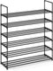 SONGMICS Shoe Rack, 6-Tier Shoe Organizer, Metal Storage Shelf, Upright or Upside