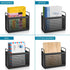 Magazine Rack, File Holder Organizer Bin for Magazines, Books, Newspapers, Tablets in Home Office, Black