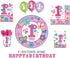 Amscan Foil Swirl Decorations - 1st Birthday Girl, Flowers and Butterflies Collection, 12 Pieces