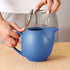 Yundu 32 ounce Blue Porcelain Tea Pot, Stainless Steel Lid and Fine Infuser for Loose Leaf Tea