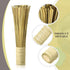 4 Pack 12 Inches Bamboo Wok Brush Cleaning Whisk, Kitchen Scrub Brush and Pot Scraper for Cooking Utensils