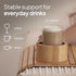 THE LAZY STORE Bamboo Couch Arm Tray for Drinks and Snacks with Detachable Cup Holder and Anti Slip Base, Foldable Sofa