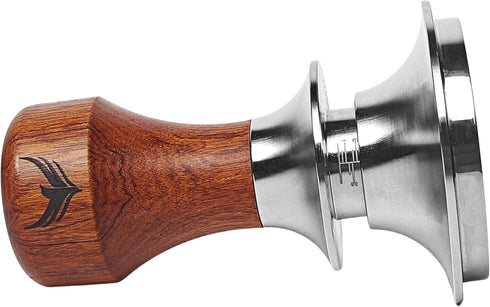 54mm Espresso Tamper for Breville Espresso Machines V2, Rosewood KNODOS Auto Leveling Double Spring Loaded Design
