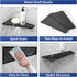 12" 304 Corner Shower Shelf, Matte Black Trapezoid Grout in Shampoo Shelf, Stainless Steel Grid Design Recessed