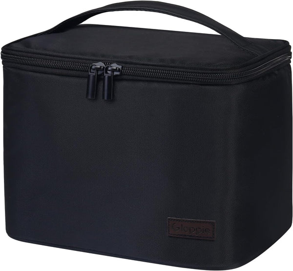 Gloppie Insulated Lunch Bag, Lunch Box Cooler Bag for Work Picnic, Ideal Gift, Black
