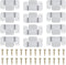 DEEPDREAM 12 Pcs Sectional Couch Connectors, Metal Clips with 28 Pcs Screws for Interlocking Furniture