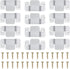 DEEPDREAM 12 Pcs Sectional Couch Connectors, Metal Clips with 28 Pcs Screws for Interlocking Furniture