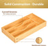 Umilife Bamboo Kitchen Drawer Organizer, 7 Inch Utensils Tray Holder for Small Drawer, Wood Caddy for Flatware Cutlery