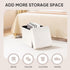 White,15"x15"x15" PINPLUS Storage Ottoman Cube Square Shaped Ottomans with Storage Foot Stool Footrest for Lving Room
