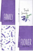 Bencailor 4 Pcs Decorative Sunflower Kitchen Towels, Funny Absorbent Dish Towels, Buffalo Plaid Tea Towels,