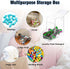 Laundry Pods Container, Acrylic Candy Dispenser with 2 Lids for Laundry Organization, Stand or Wall Mount