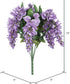 Vickerman Everyday Artificial Lavender Wisteria Bush - 19" Long - Sophisticated Faux Flowers with Lifelike Appearance