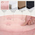 Room13x13x12.4(Pink,1pcs) xuperbonus Small Ottoman with Storage,Folding Round Ottoman with Gold Trim,Velvet Storage