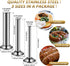 3 Pieces Sausage Stuffer Tubes - Stainless Steel Grinder Stuffer Tubes for Size 5 Meat Food Grinder