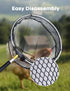 SHANWORN 16" 58.5" Stainless Steel Retractable Chicken Catching Net - Extendable to Poultry Net with Leg Hook for Safe