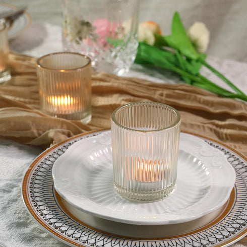 48pcs Votive Candle Holders, Clear Glass Tea Lights Candle Holder in Bulk for Table Centerpiece, Tealight Candle Holder