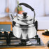 Alipis Stovetop Tea Kettle, 4L Stainless Steel Whistling Water Kettle with Cool Handle