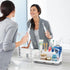 Toothbrush Holders for Bathrooms Countertop Organizer - Kids Electric Toothbrush and Toothpaste holder Detachable 7 Slots Tooth Brush Organization Bathroom accessories Storage Vanity, White by GFWARE