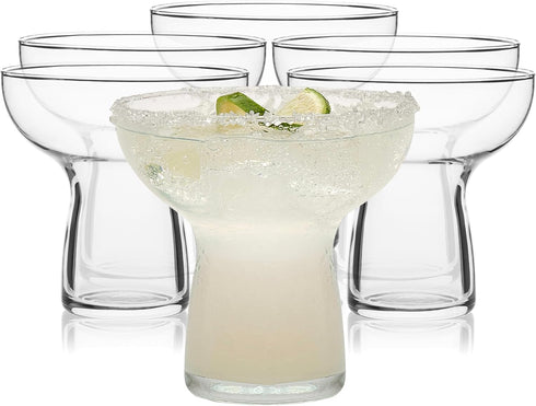Set of 6 Libbey Stemless Margarita Glasses, 10.25 ounces, Classic Lightweight Fancy Glassware for Celebrations