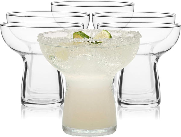 Set of 6 Libbey Stemless Margarita Glasses, 10.25 ounces, Classic Lightweight Fancy Glassware for Celebrations