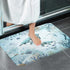 Sea Turtle Bath Rugs for Bathroom, Teal Blue Ocean Beach Coastal Non Slip Flannel Bath Mat, 17x29 Inch
