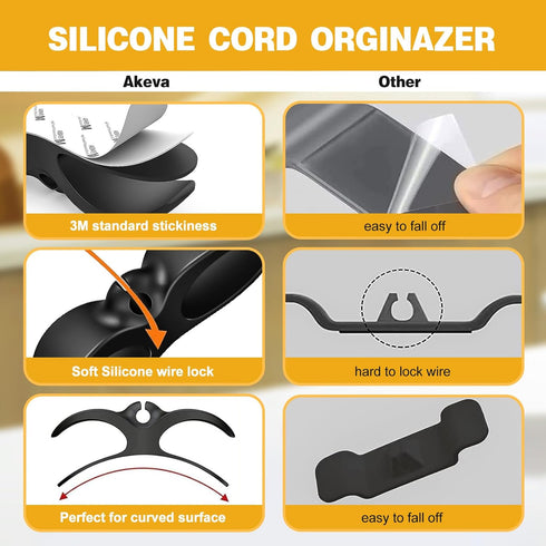 Cord Organizer for Kitchen Appliances, 8 Pack Black Cord Wrapper, Holder, Must-Have Kitchen Gadgets for Small Appliances