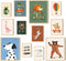 Aroutde 12Pcs Cartoon Animal Canvas Wall Decor Nursery Room Playful Animals Prints Modern
