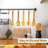 Wooden Spoons for Cooking, 7-Piece Kitchen Nonstick Bamboo Cooking Utensils Set, Durable and Healthy Bamboo Wooden