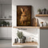 Farmhouse Rabbit Wall Art, Vintage Bunny Prints with Flowers, 16x24inch Vintage Animal Pictures No Frame
