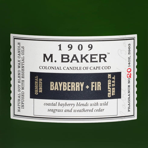 Colonial Candle Bayberry Fir Scented Jar Candle - 2-Wick Natural Soy Blend Wax Candle for Home Aromatherapy