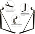 4 Packs Heavy Duty Closet Shelf and Rod Bracket, Eau Black Closet Shelf Bracket with Rod Support for Storage