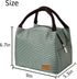 2PCS Reusable Lunch Tote Bags, Portable Insulated Lunch Cooler Bag for Picnic Office Beach (Green+Red)