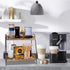Coffee Bar Accessories and Organizer, Coffee Station Organizer 2 Tier bathroom counter organizer, Wood Coffee Tray, Bathroom Vanity Organizer, Countertop Shelf for Kitchen, Coffee Lover by QUALLON