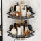 TAILI Powerful Suction Cup Corner Shower Caddy 2 Pack, Stainless Steel Rustproof