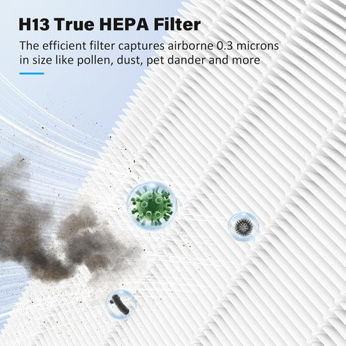 True HEPA Filter Replacement Compatible with Fellowes AeraMax 290/300/DX95 Purifiers, 3 Packs of True HEPA Air Filter