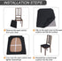 SearchI Stretch Printed Chair Seat Covers Set of 4, Removable Washable Protector for Dining Room Chairs