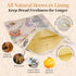Fusnugk Set Reuseable Beeswax Bread Bags for Sourdough with Bowl Cover -Organic Cotton Beeswax bread bags for Homemade