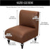 Armless Armless FUANGUI Accent Chair Cover Slipcover, Stretch Spandex Chair Covers for Living Room Removable Washable