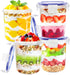 Szsrcywd 4 Pcs Overnight Oats Containers with Lids,16 oz Plastic Oatmeal Prep